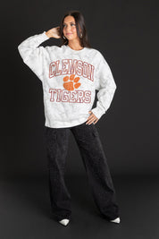 CLEMSON TIGERS WHITEOUT PREMIUM DROP SHOULDER PULLOVER