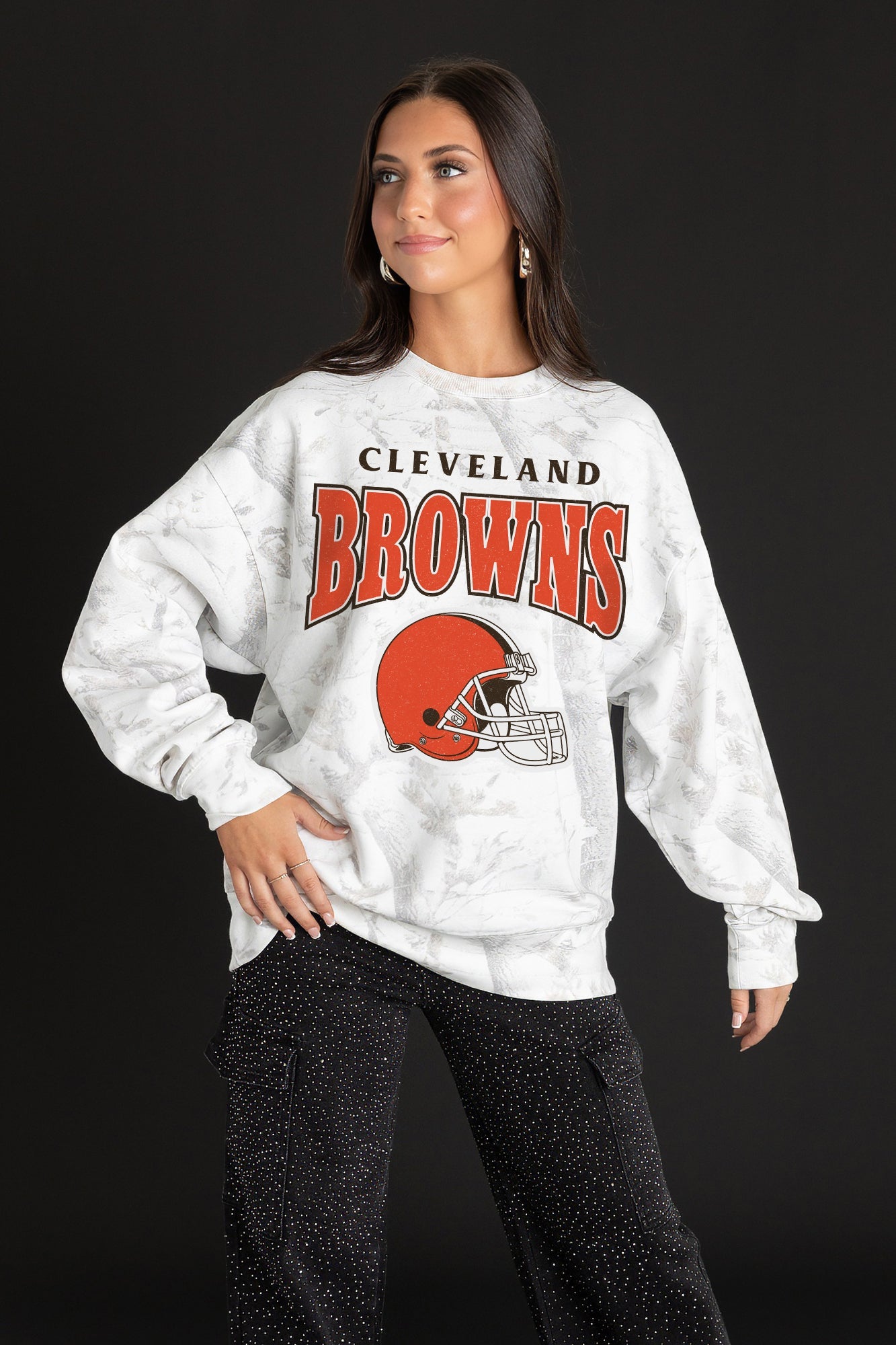 CLEVELAND BROWNS RALLY READY PREMIUM DROP SHOULDER PULLOVER
