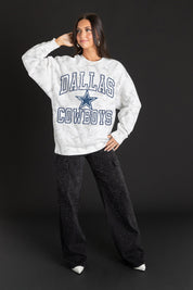 DALLAS COWBOYS WHITEOUT PREMIUM DROP SHOULDER PULLOVER