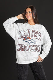 DENVER BRONCOS WHITEOUT PREMIUM DROP SHOULDER PULLOVER