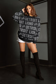 DETROIT LIONS HYPE ERA PREMIUM DROP SHOULDER PULLOVER