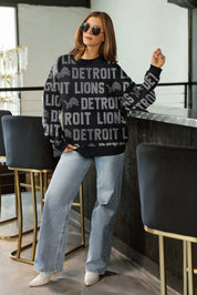 DETROIT LIONS HYPE ERA PREMIUM DROP SHOULDER PULLOVER