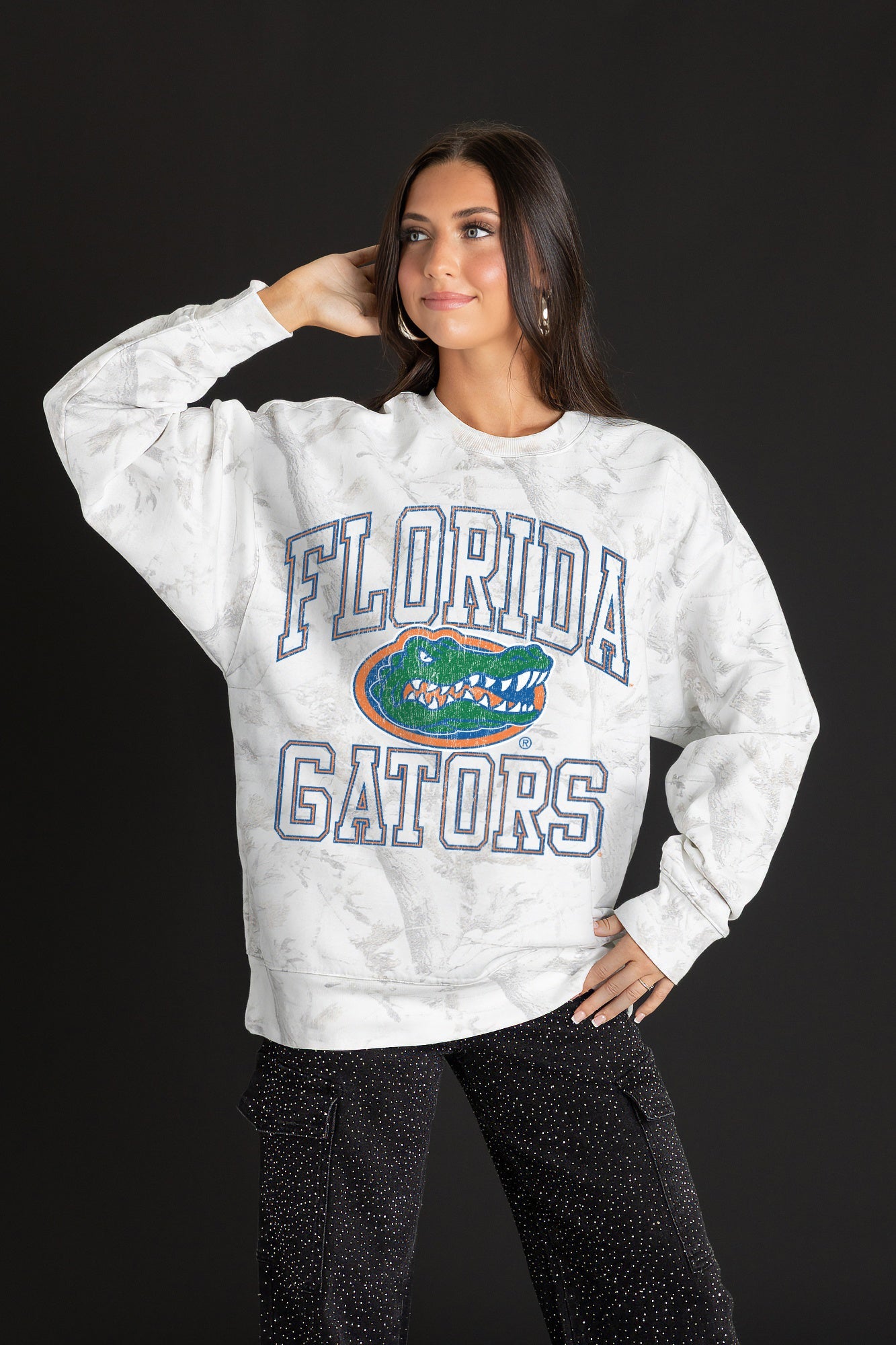 FLORIDA GATORS WHITEOUT PREMIUM DROP SHOULDER PULLOVER