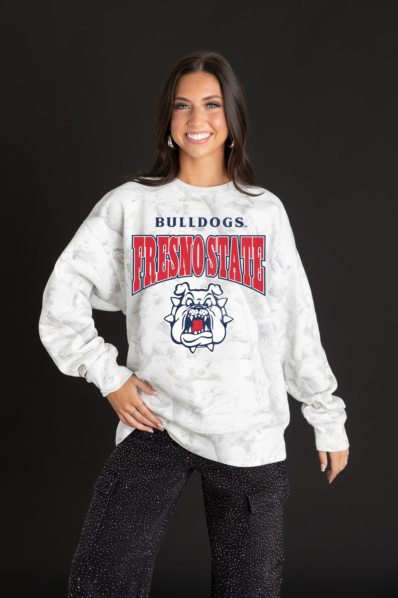 FRESNO STATE BULLDOGS RALLY READY PREMIUM DROP SHOULDER PULLOVER
