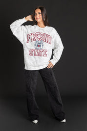FRESNO STATE BULLDOGS WHITEOUT PREMIUM DROP SHOULDER PULLOVER