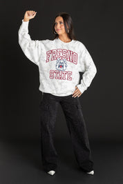 FRESNO STATE BULLDOGS WHITEOUT PREMIUM DROP SHOULDER PULLOVER