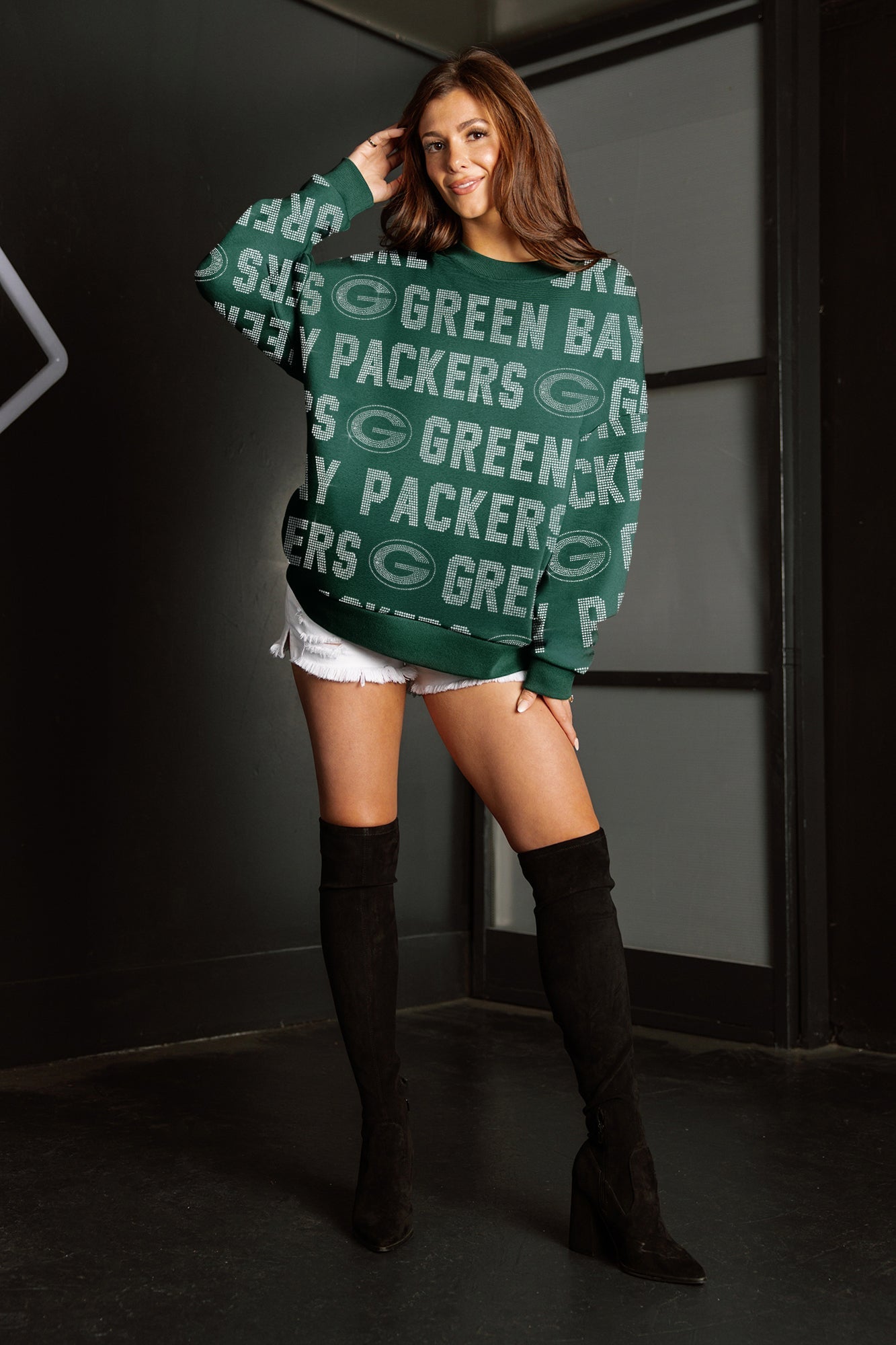 GREEN BAY PACKERS HYPE ERA PREMIUM DROP SHOULDER PULLOVER
