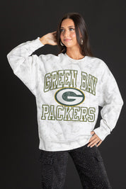 GREEN BAY PACKERS WHITEOUT PREMIUM DROP SHOULDER PULLOVER