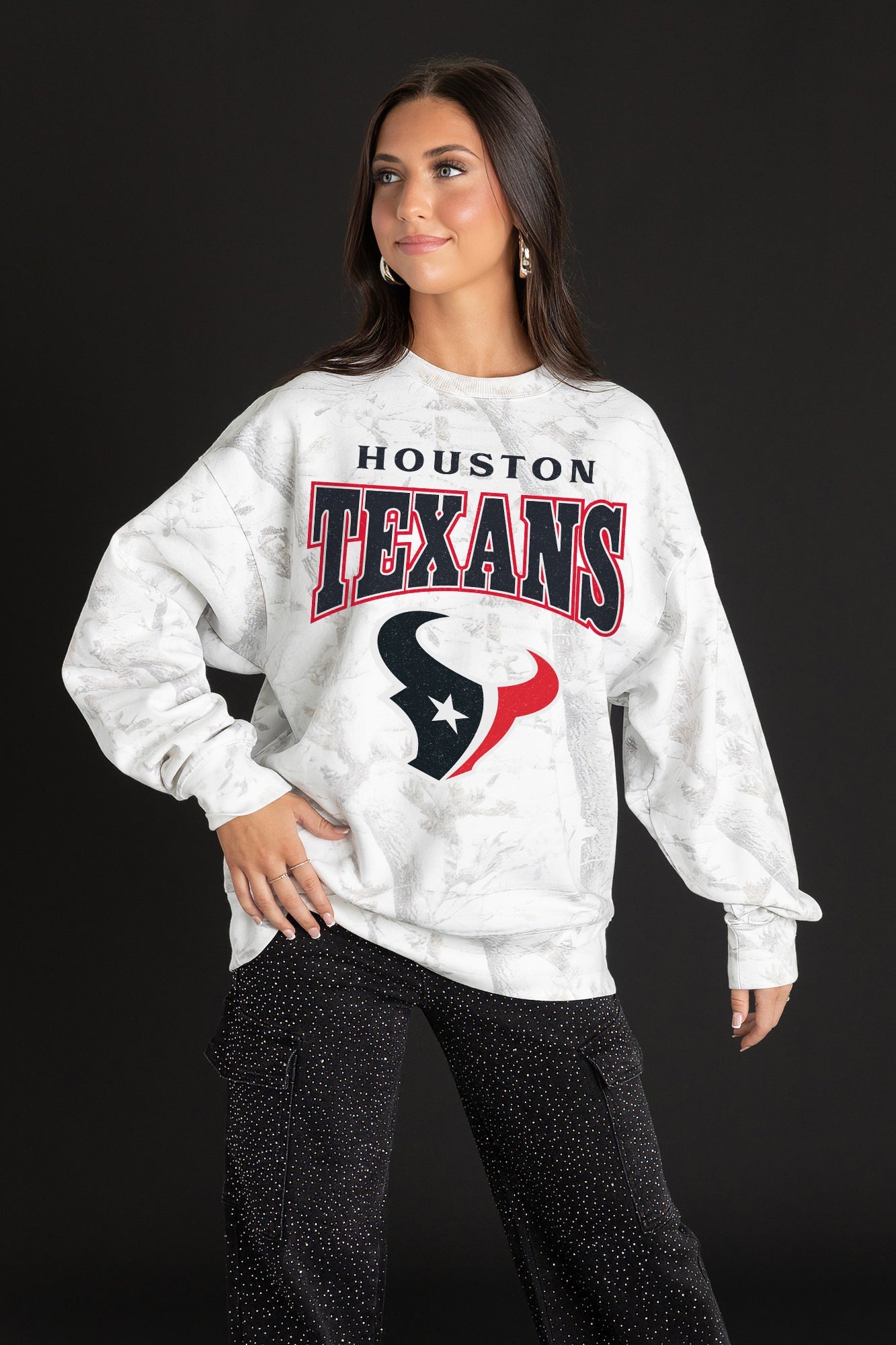 HOUSTON TEXANS RALLY READY PREMIUM DROP SHOULDER PULLOVER