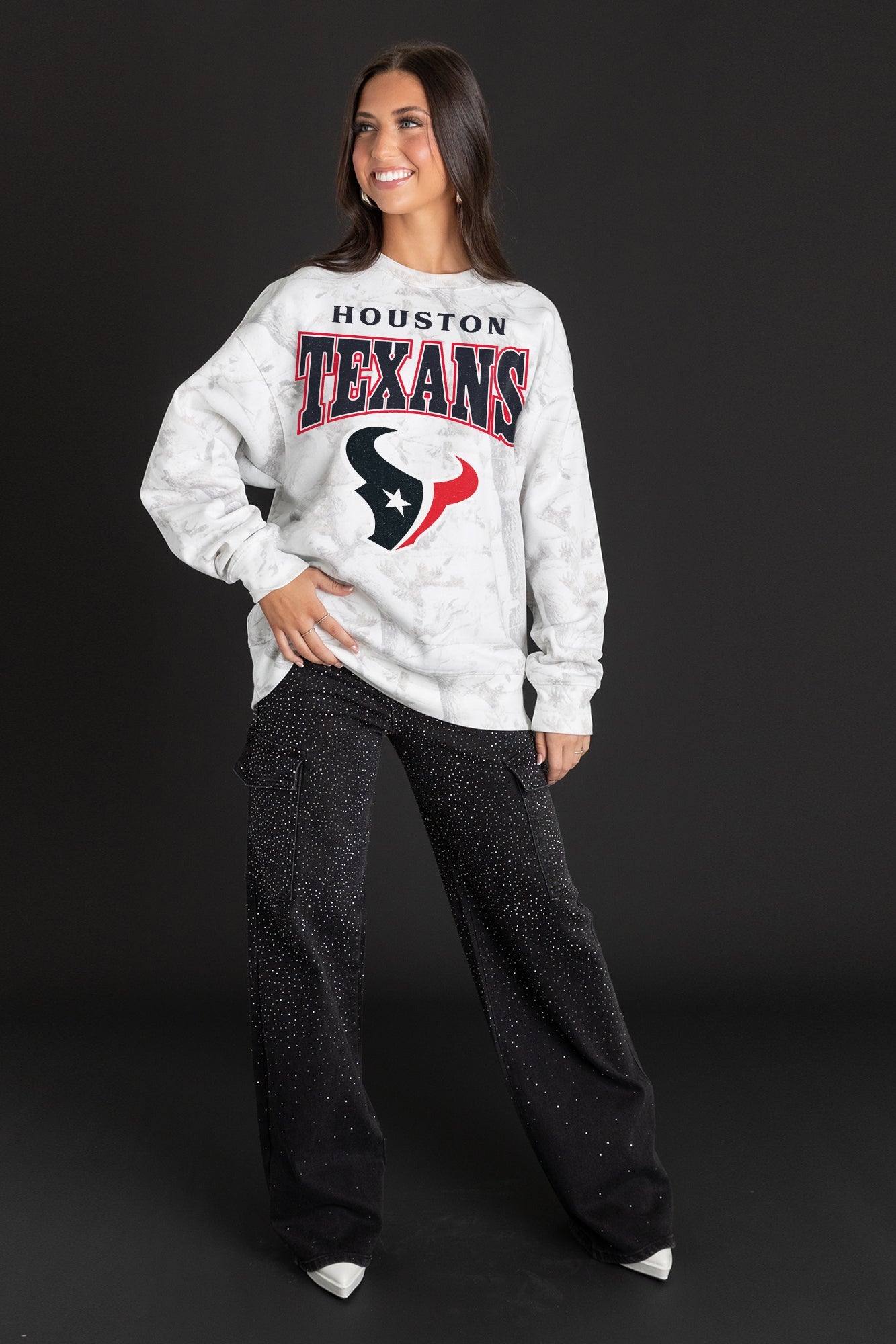 HOUSTON TEXANS RALLY READY PREMIUM DROP SHOULDER PULLOVER
