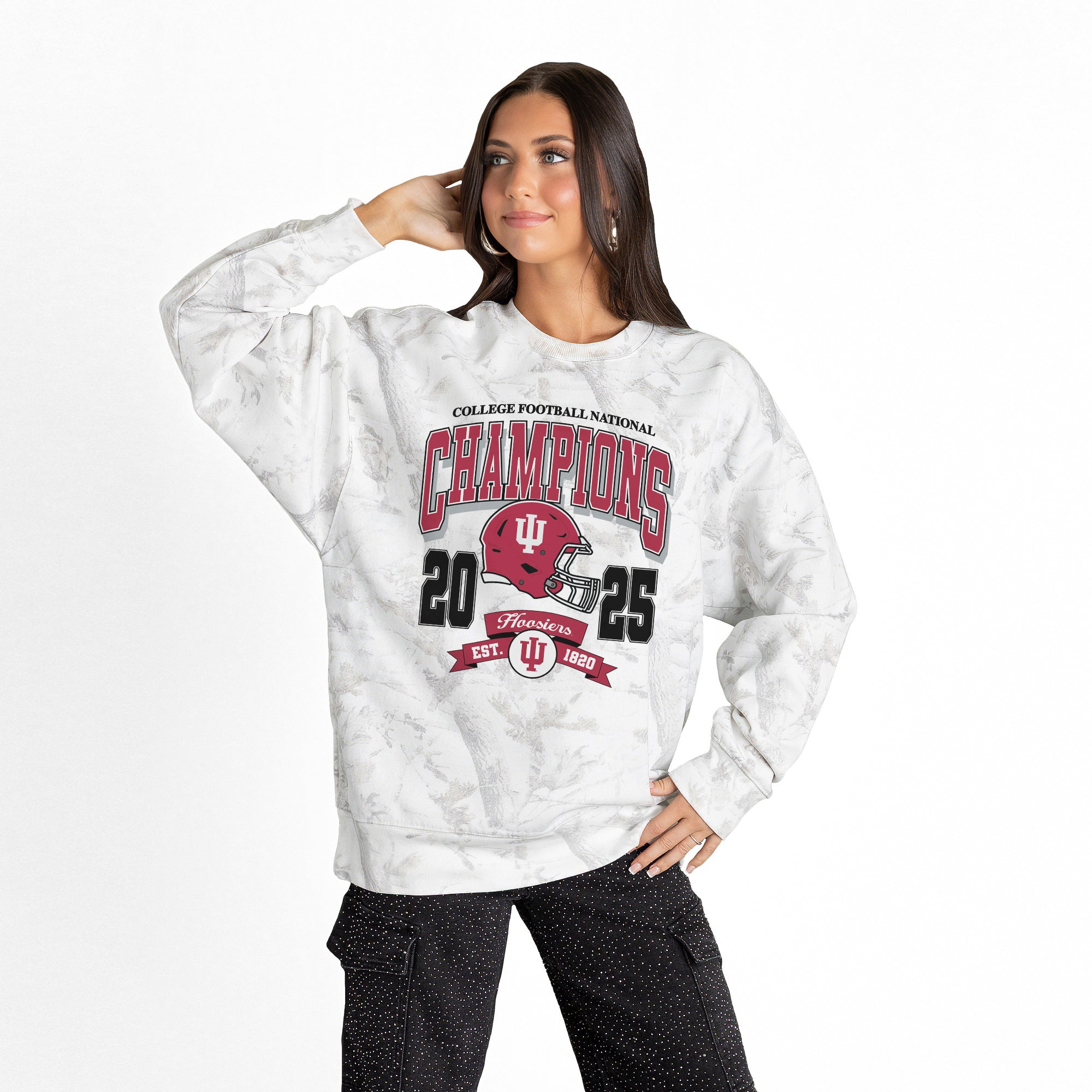 INDIANA HOOSIERS ELITE LEVEL PREMIUM DROP SHOULDER PULLOVER
