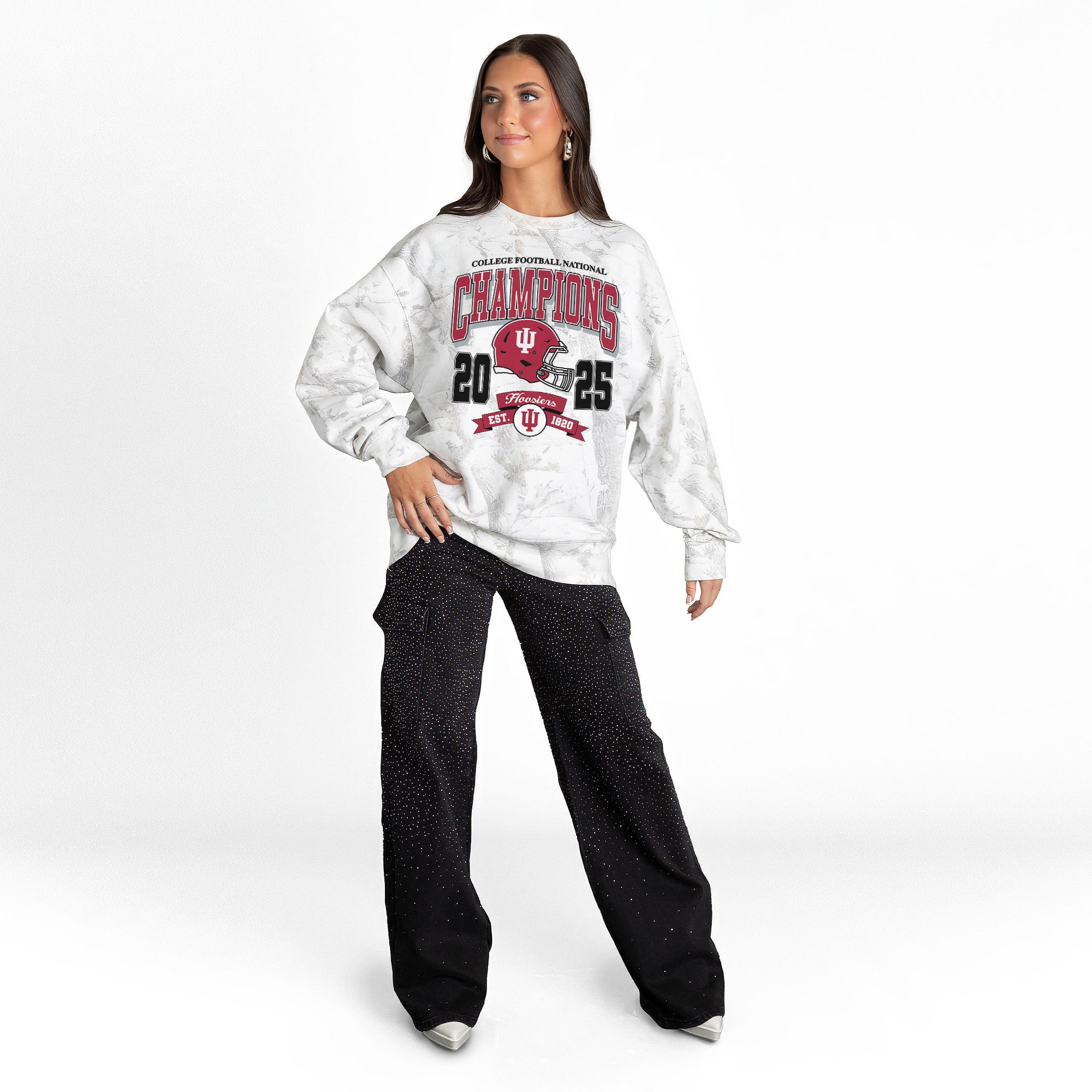 INDIANA HOOSIERS ELITE LEVEL PREMIUM DROP SHOULDER PULLOVER