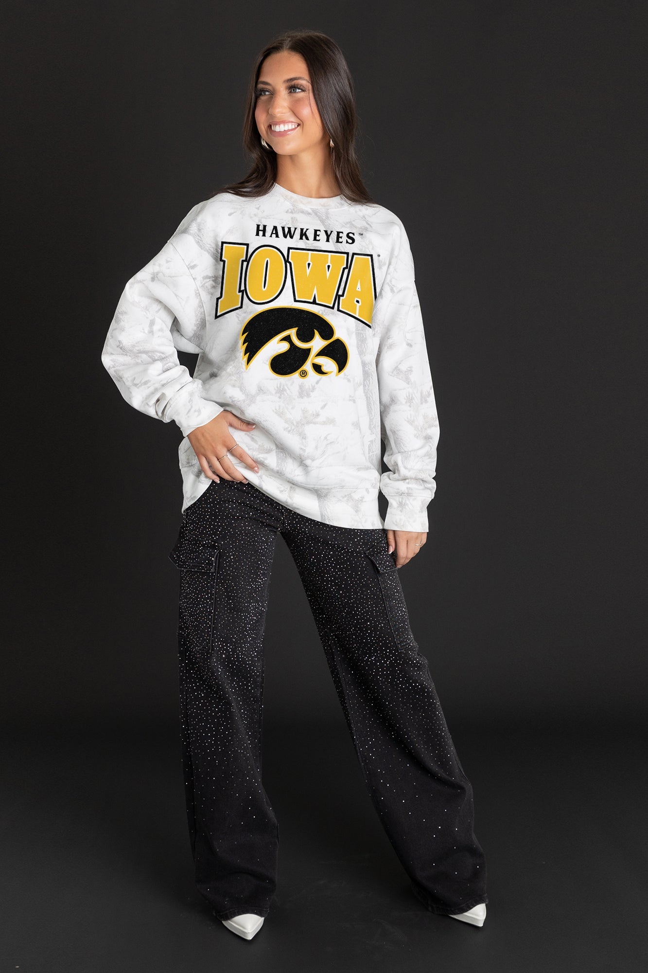 IOWA HAWKEYES RALLY READY PREMIUM DROP SHOULDER PULLOVER
