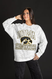 IOWA HAWKEYES WHITEOUT PREMIUM DROP SHOULDER PULLOVER