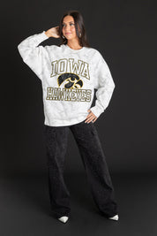 IOWA HAWKEYES WHITEOUT PREMIUM DROP SHOULDER PULLOVER