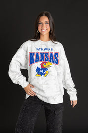 KANSAS JAYHAWKS RALLY READY PREMIUM DROP SHOULDER PULLOVER