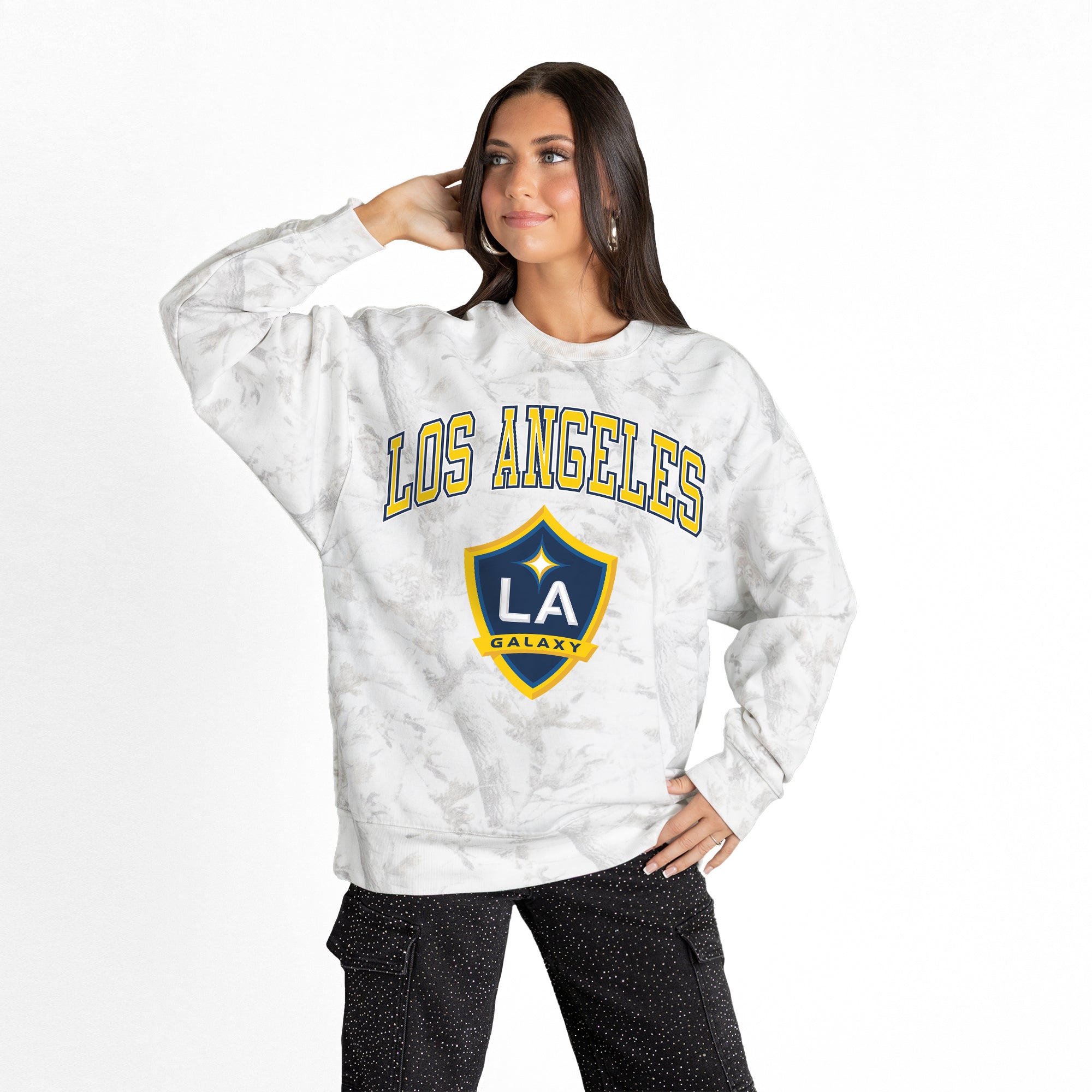 LOS ANGELES GALAXY REFINED RIVALRY PREMIUM DROP SHOULDER PULLOVER