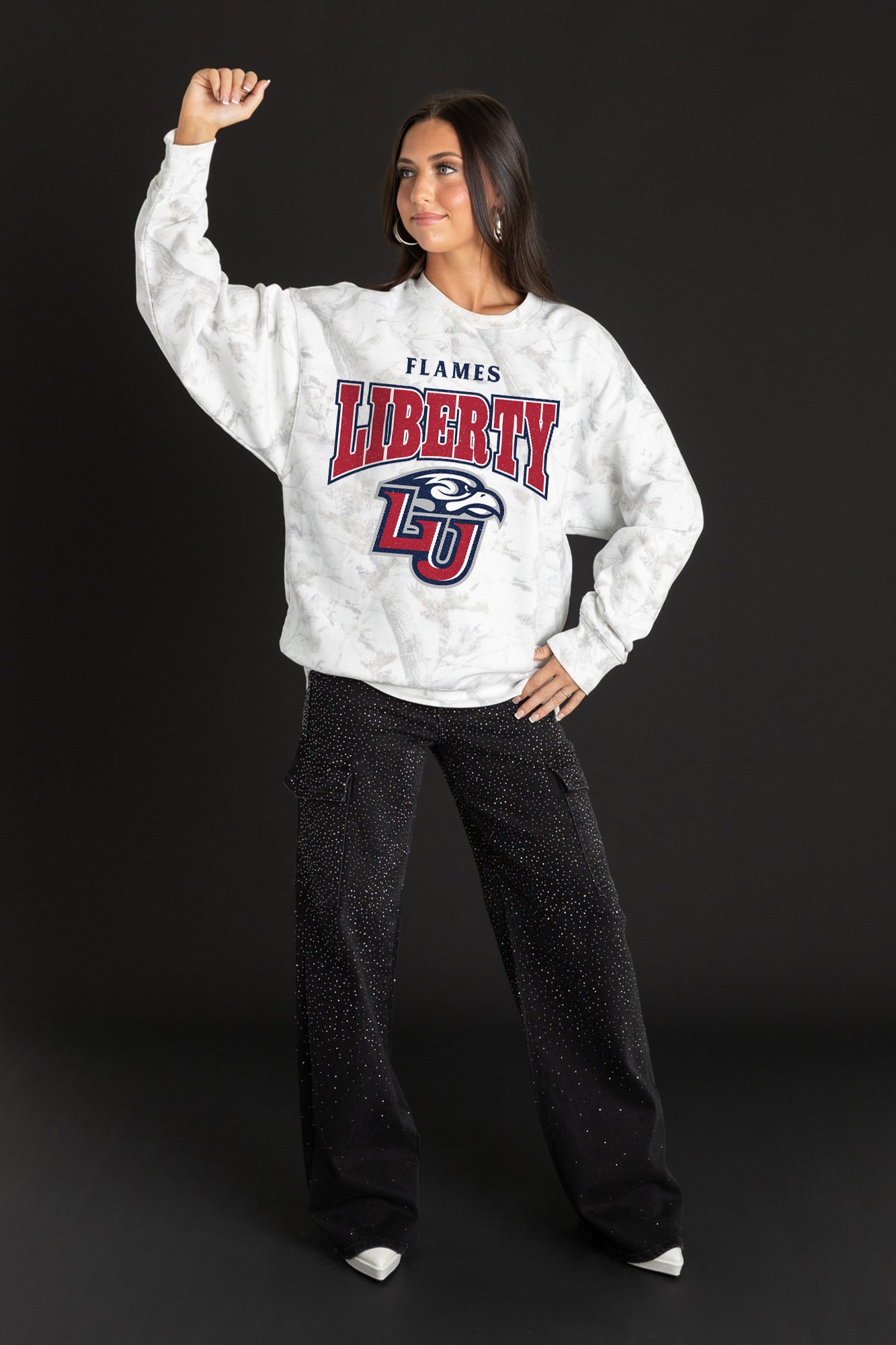 LIBERTY FLAMES RALLY READY PREMIUM DROP SHOULDER PULLOVER