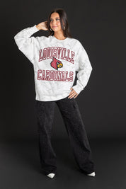 LOUISVILLE CARDINALS WHITEOUT PREMIUM DROP SHOULDER PULLOVER