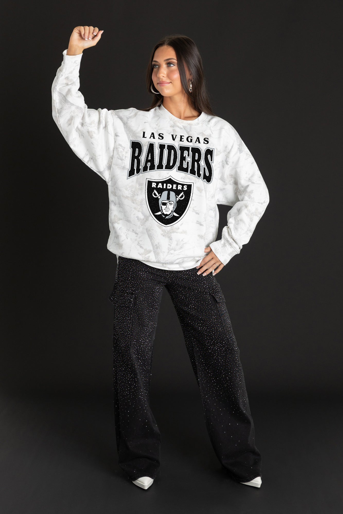 LAS VEGAS RAIDERS RALLY READY PREMIUM DROP SHOULDER PULLOVER