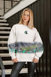 MICHIGAN STATE SPARTANS POWER MOVE PREMIUM DROP SHOULDER PULLOVER