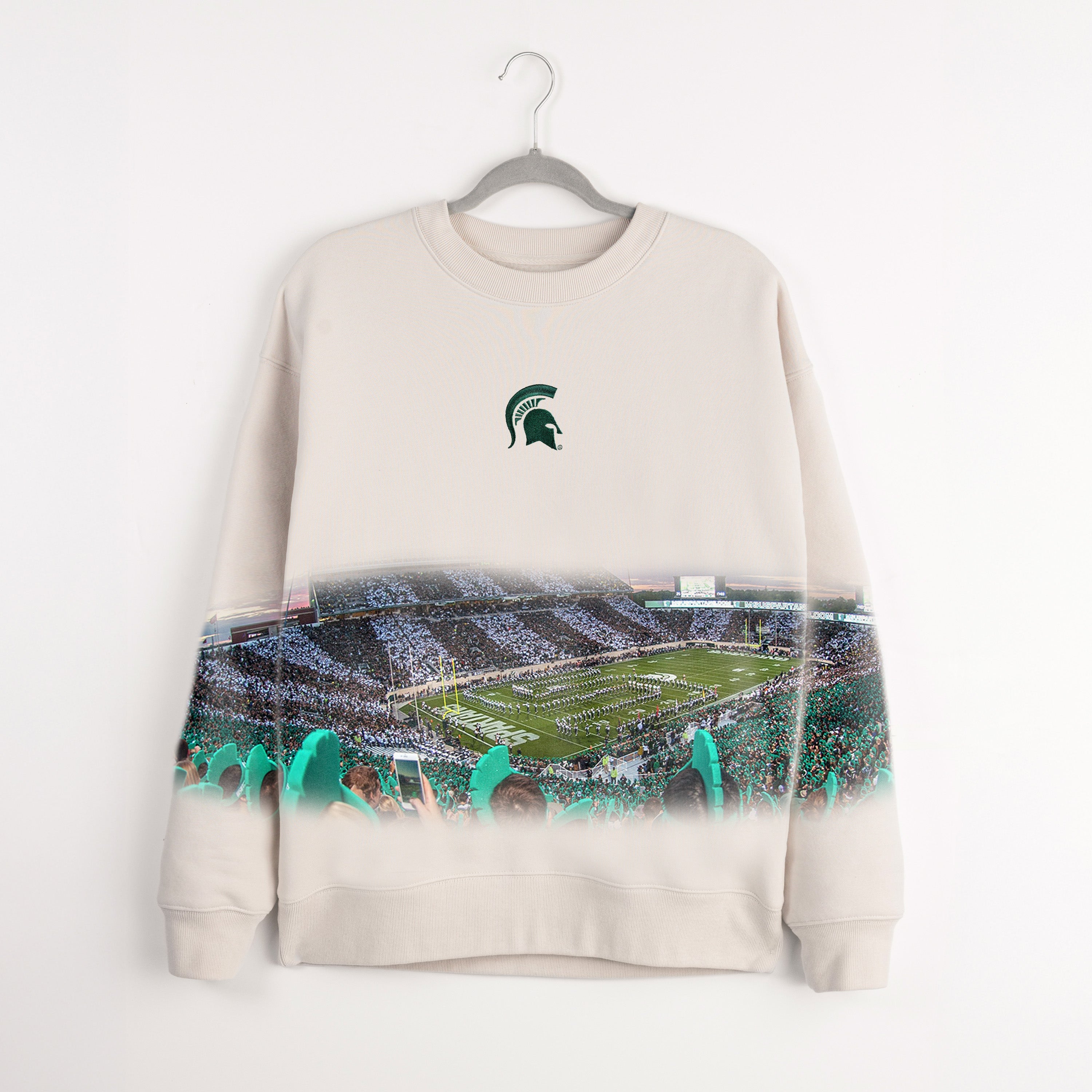 MICHIGAN STATE SPARTANS POWER MOVE PREMIUM DROP SHOULDER PULLOVER