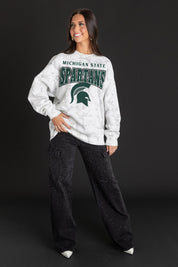 MICHIGAN STATE SPARTANS RALLY READY PREMIUM DROP SHOULDER PULLOVER