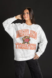 MARYLAND TERRAPINS WHITEOUT PREMIUM DROP SHOULDER PULLOVER