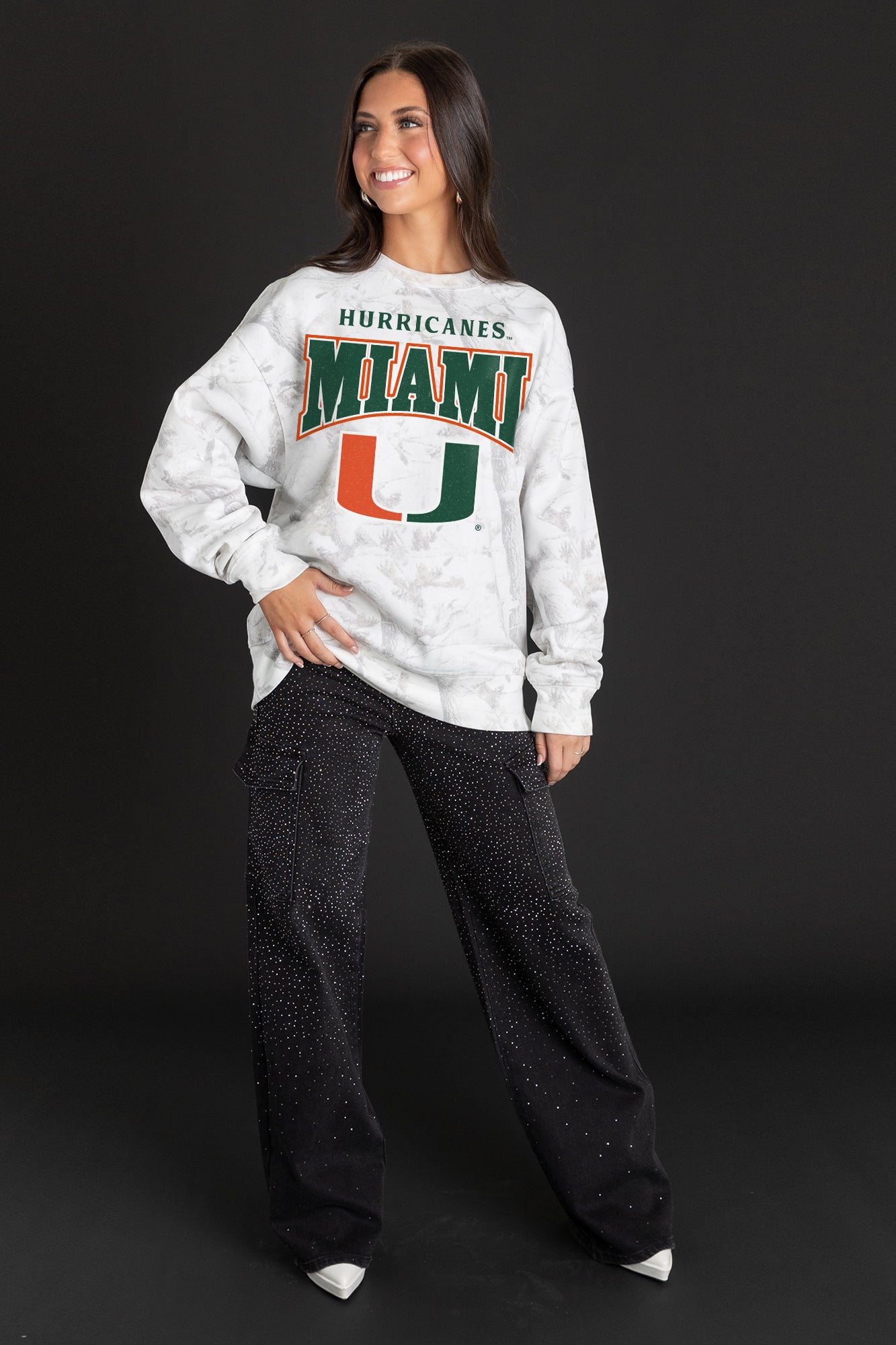 MIAMI HURRICANES RALLY READY PREMIUM DROP SHOULDER PULLOVER