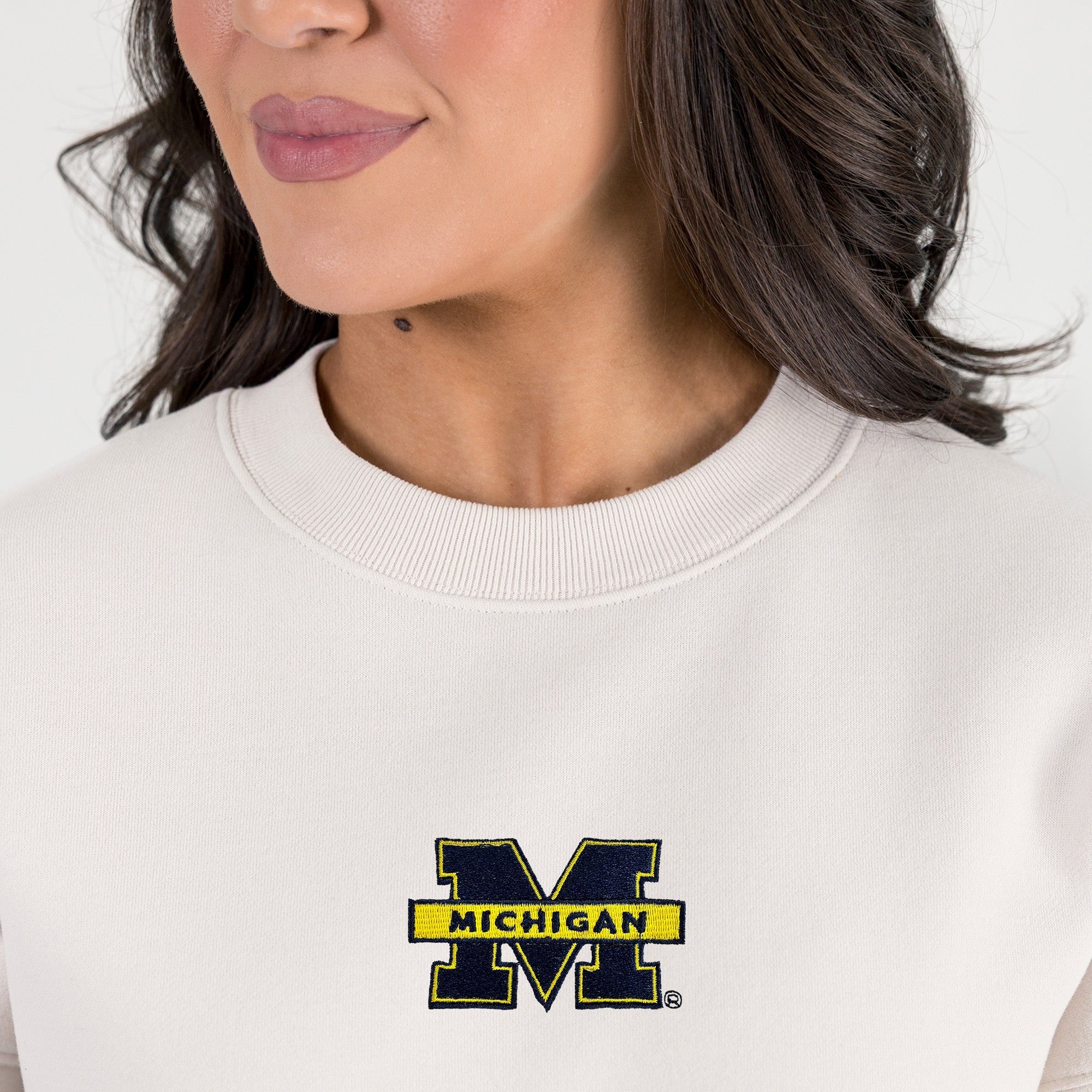 MICHIGAN WOLVERINES POWER MOVE PREMIUM DROP SHOULDER PULLOVER