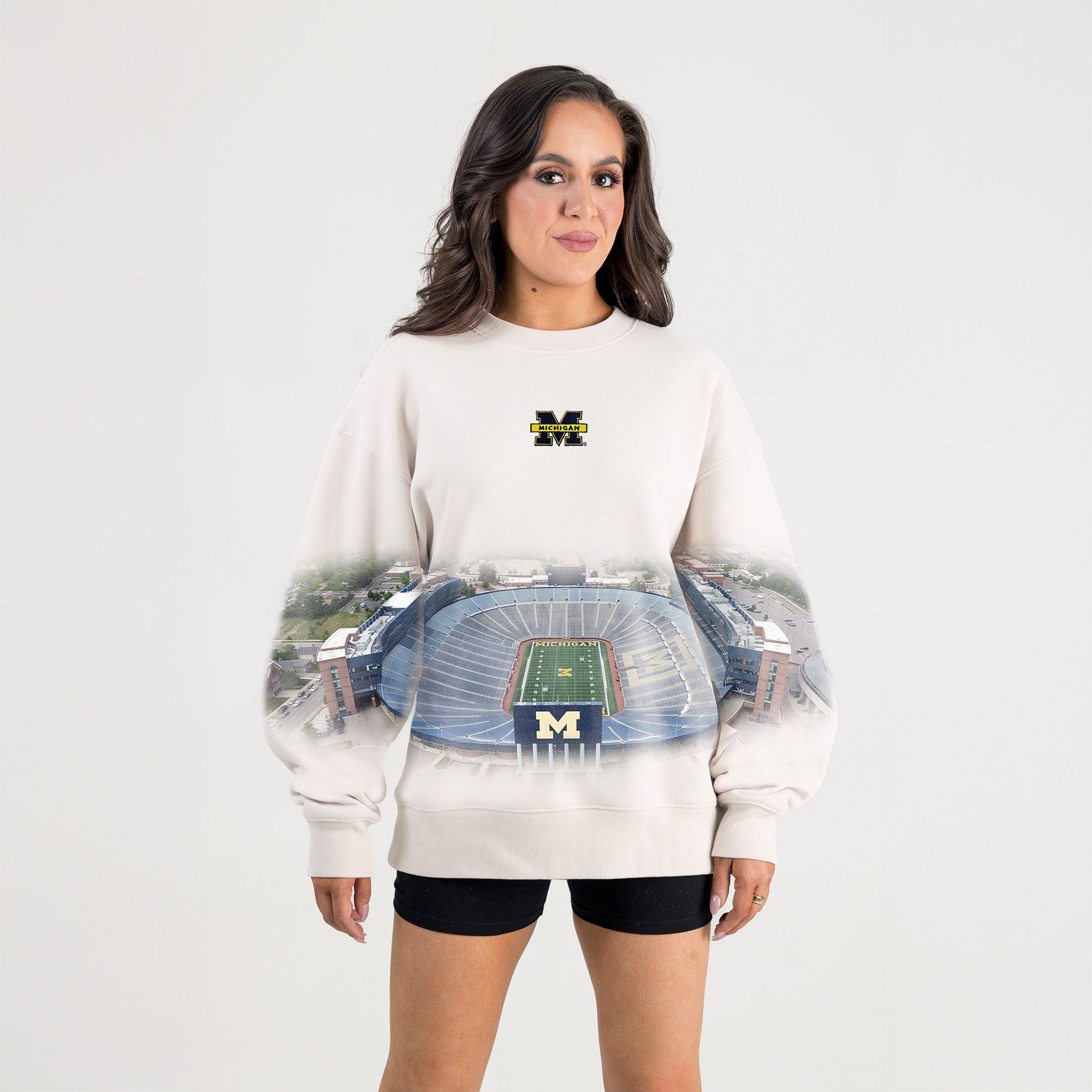 MICHIGAN WOLVERINES POWER MOVE PREMIUM DROP SHOULDER PULLOVER