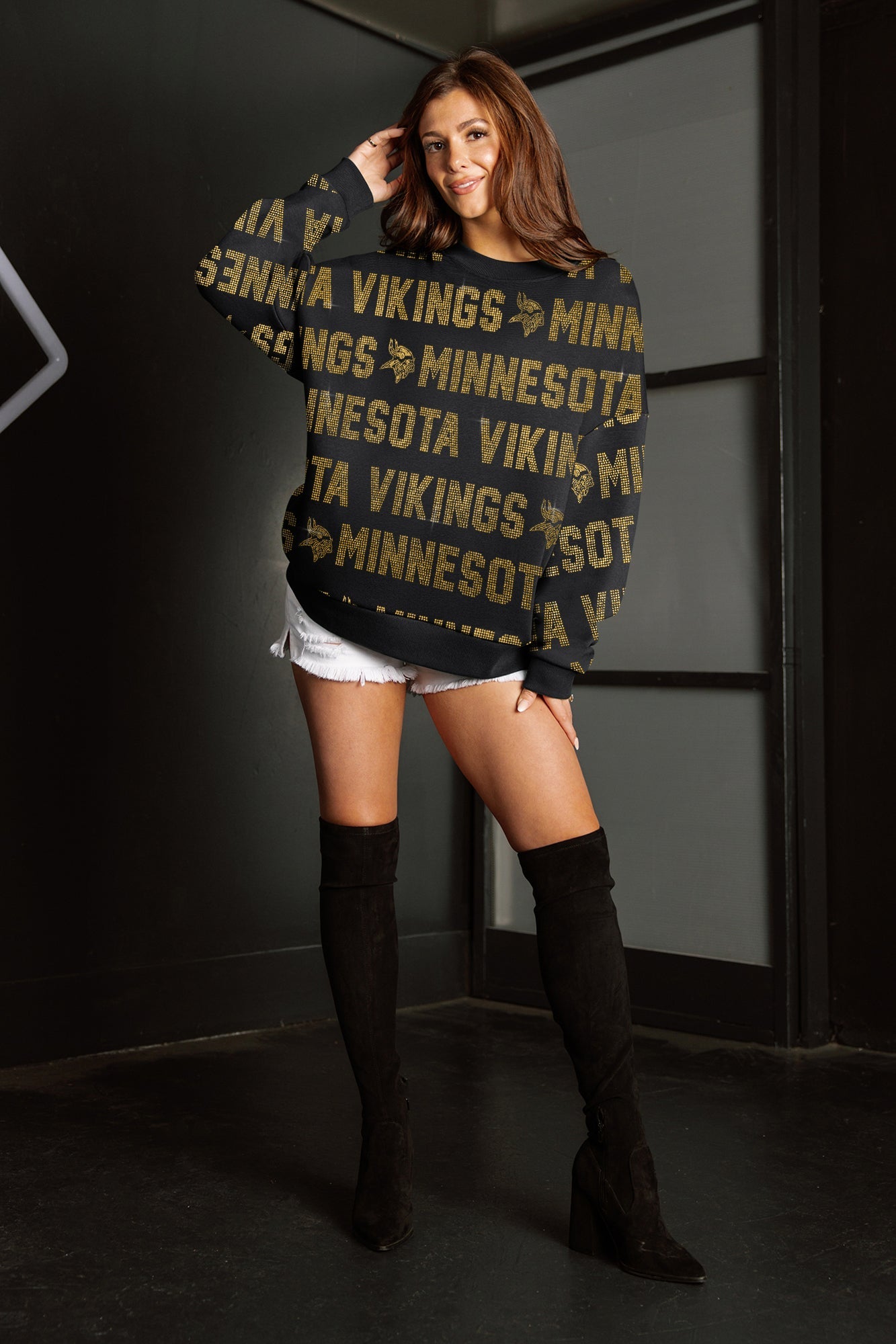MINNESOTA VIKINGS HYPE ERA PREMIUM DROP SHOULDER PULLOVER