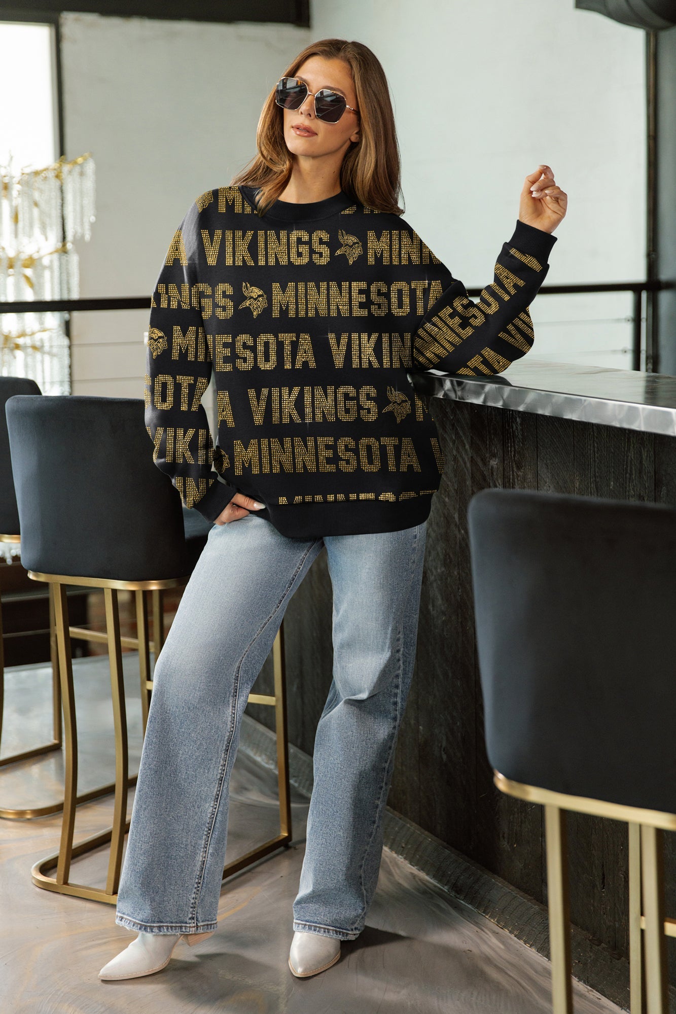 MINNESOTA VIKINGS HYPE ERA PREMIUM DROP SHOULDER PULLOVER