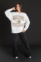 MINNESOTA VIKINGS WHITEOUT PREMIUM DROP SHOULDER PULLOVER
