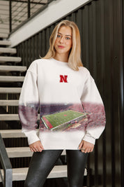 NEBRASKA CORNHUSKERS POWER MOVE PREMIUM DROP SHOULDER PULLOVER