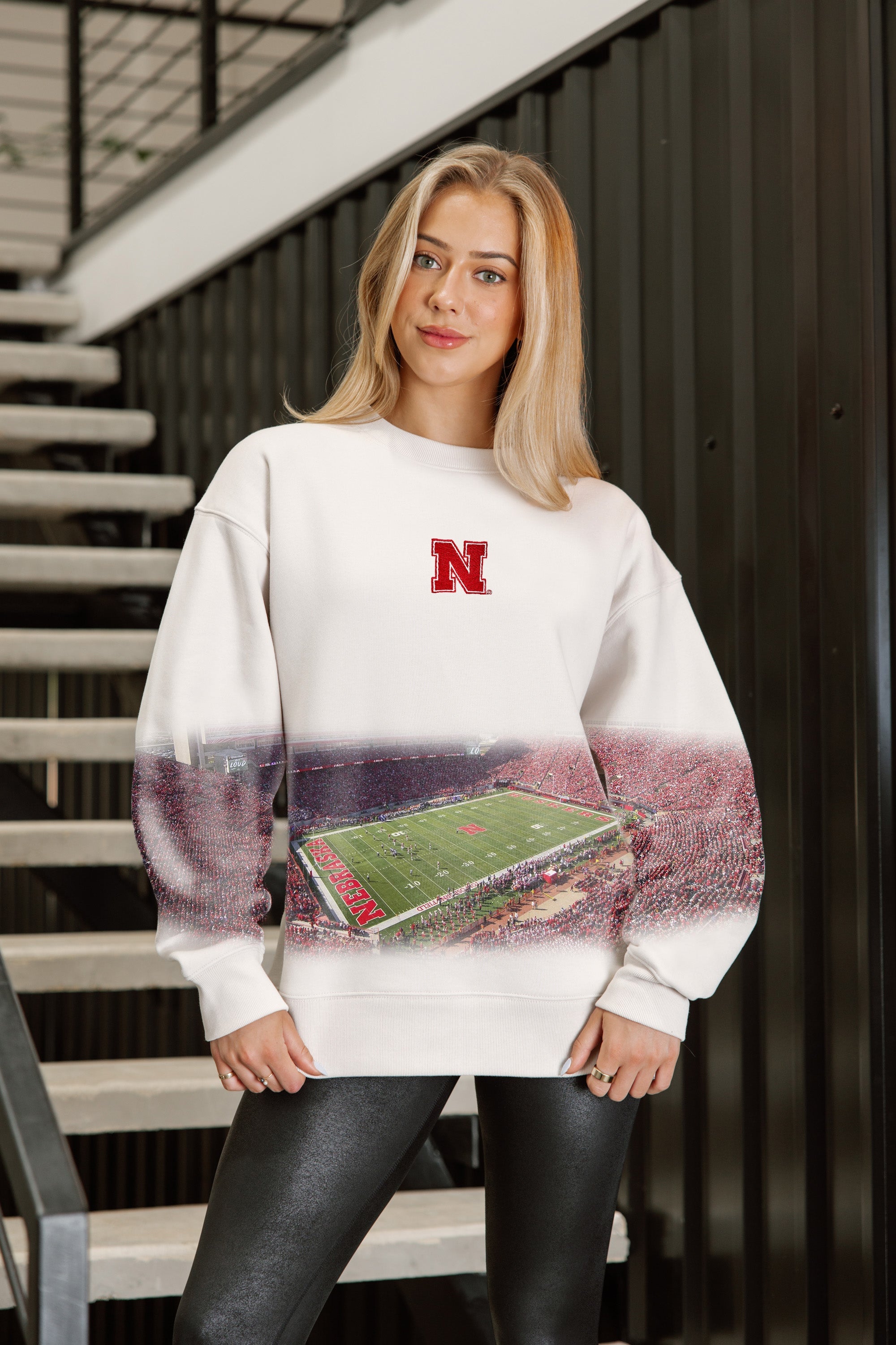 NEBRASKA CORNHUSKERS POWER MOVE PREMIUM DROP SHOULDER PULLOVER