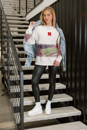 NEBRASKA CORNHUSKERS POWER MOVE PREMIUM DROP SHOULDER PULLOVER