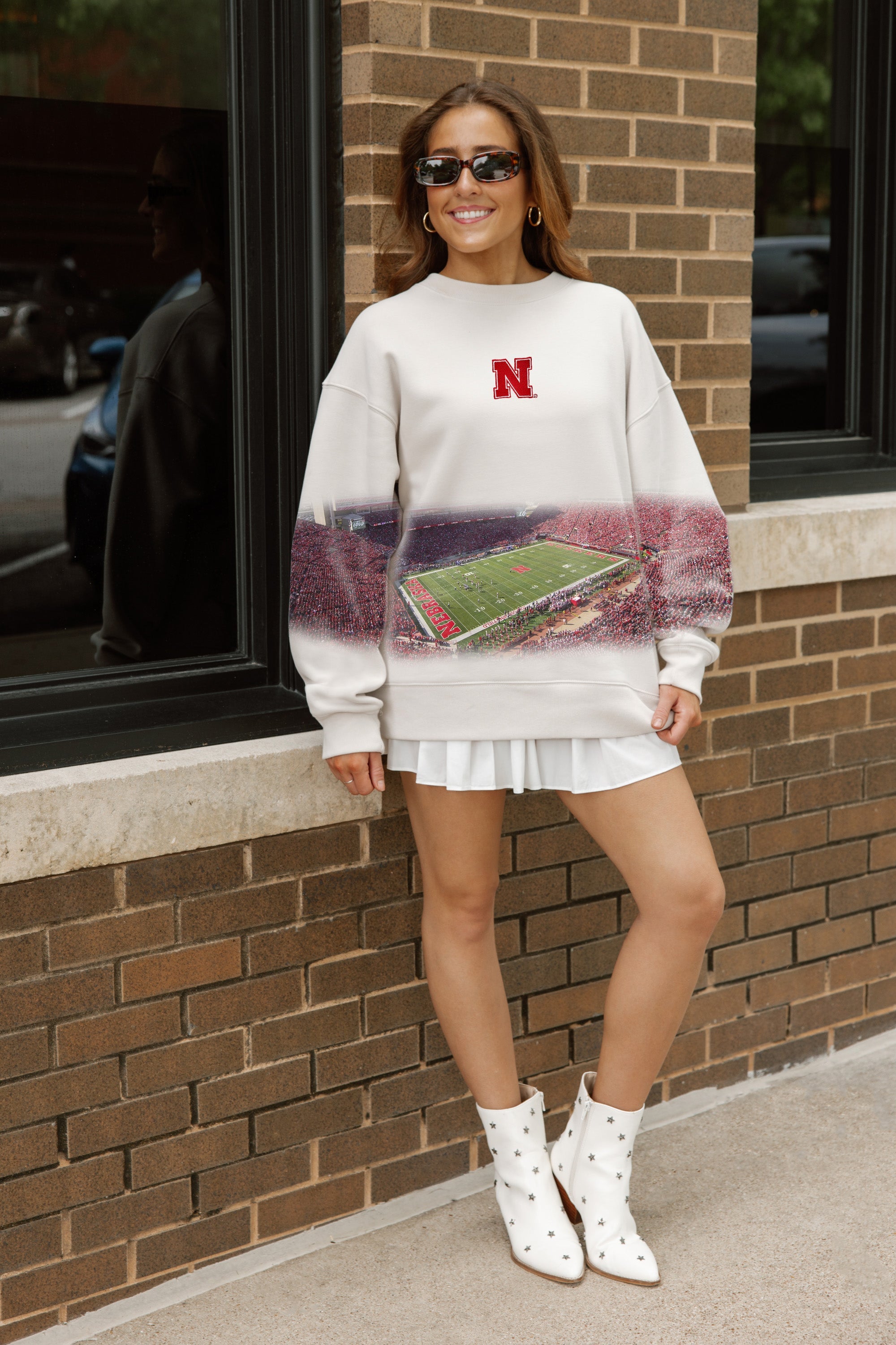 NEBRASKA CORNHUSKERS POWER MOVE PREMIUM DROP SHOULDER PULLOVER