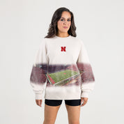 NEBRASKA CORNHUSKERS POWER MOVE PREMIUM DROP SHOULDER PULLOVER