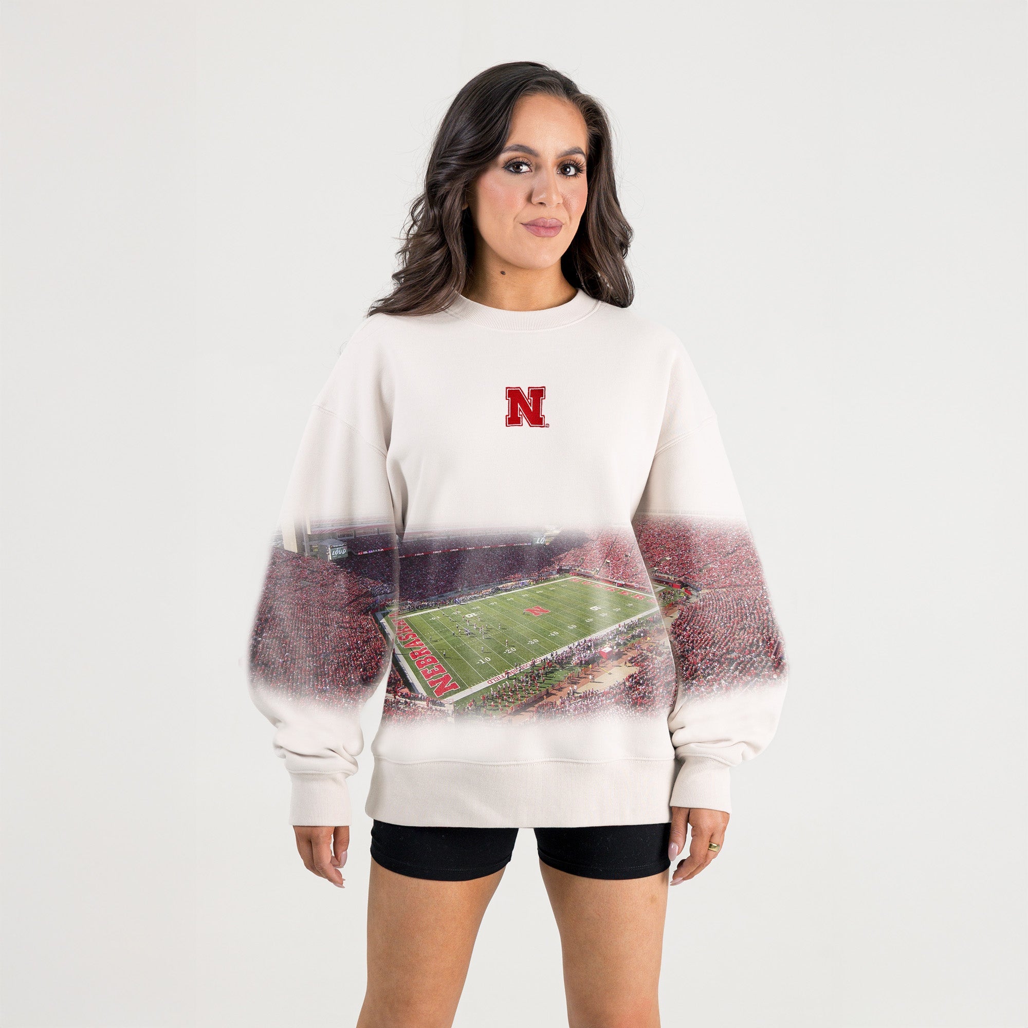 NEBRASKA CORNHUSKERS POWER MOVE PREMIUM DROP SHOULDER PULLOVER