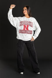 NEBRASKA CORNHUSKERS WHITEOUT PREMIUM DROP SHOULDER PULLOVER
