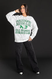 NORTH DAKOTA FIGHTING HAWKS WHITEOUT PREMIUM DROP SHOULDER PULLOVER