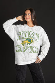 NORTH DAKOTA STATE BISON WHITEOUT PREMIUM DROP SHOULDER PULLOVER