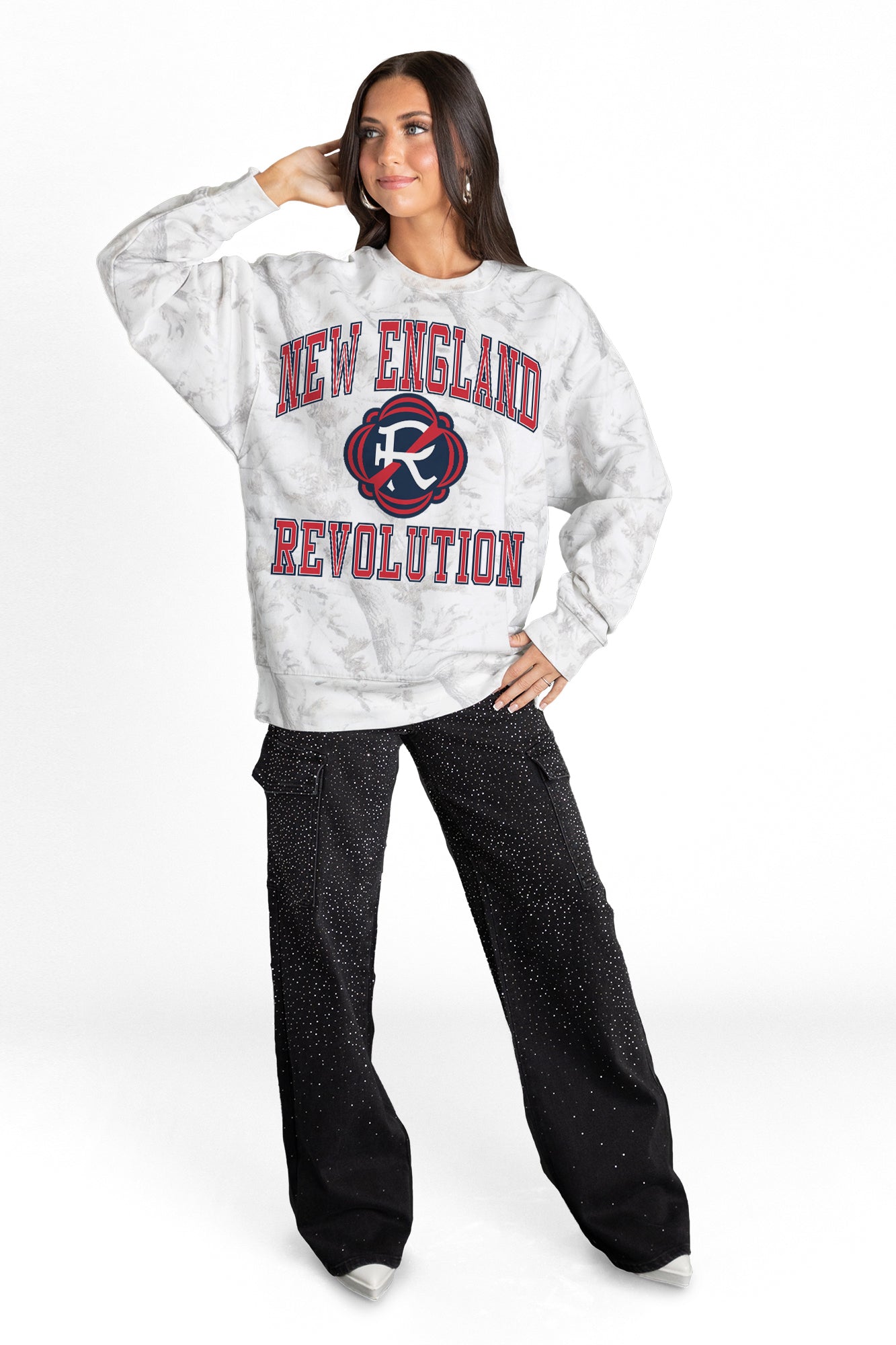 NEW ENGLAND REVOLUTION REFINED RIVALRY PREMIUM DROP SHOULDER PULLOVER