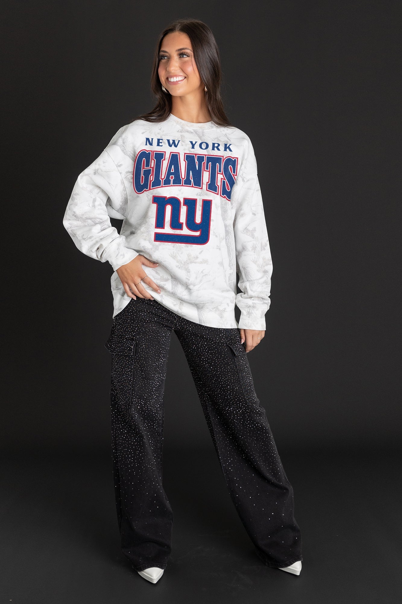 NEW YORK GIANTS RALLY READY PREMIUM DROP SHOULDER PULLOVER
