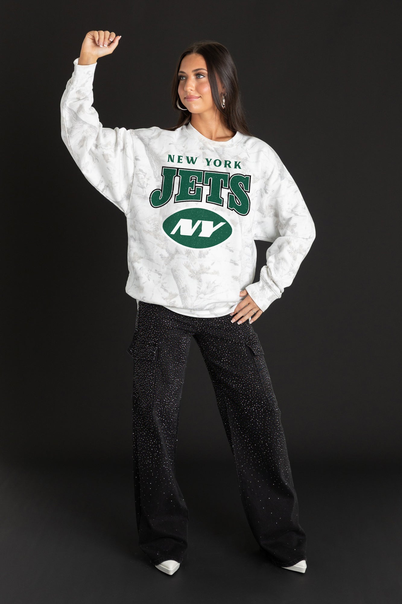 NEW YORK JETS RALLY READY PREMIUM DROP SHOULDER PULLOVER