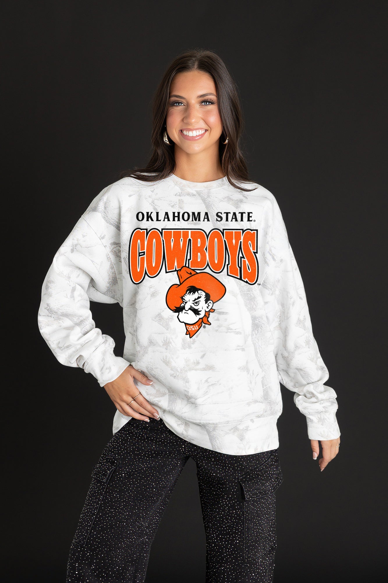 OKLAHOMA STATE COWBOYS RALLY READY PREMIUM DROP SHOULDER PULLOVER