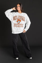 OKLAHOMA STATE COWBOYS WHITEOUT PREMIUM DROP SHOULDER PULLOVER