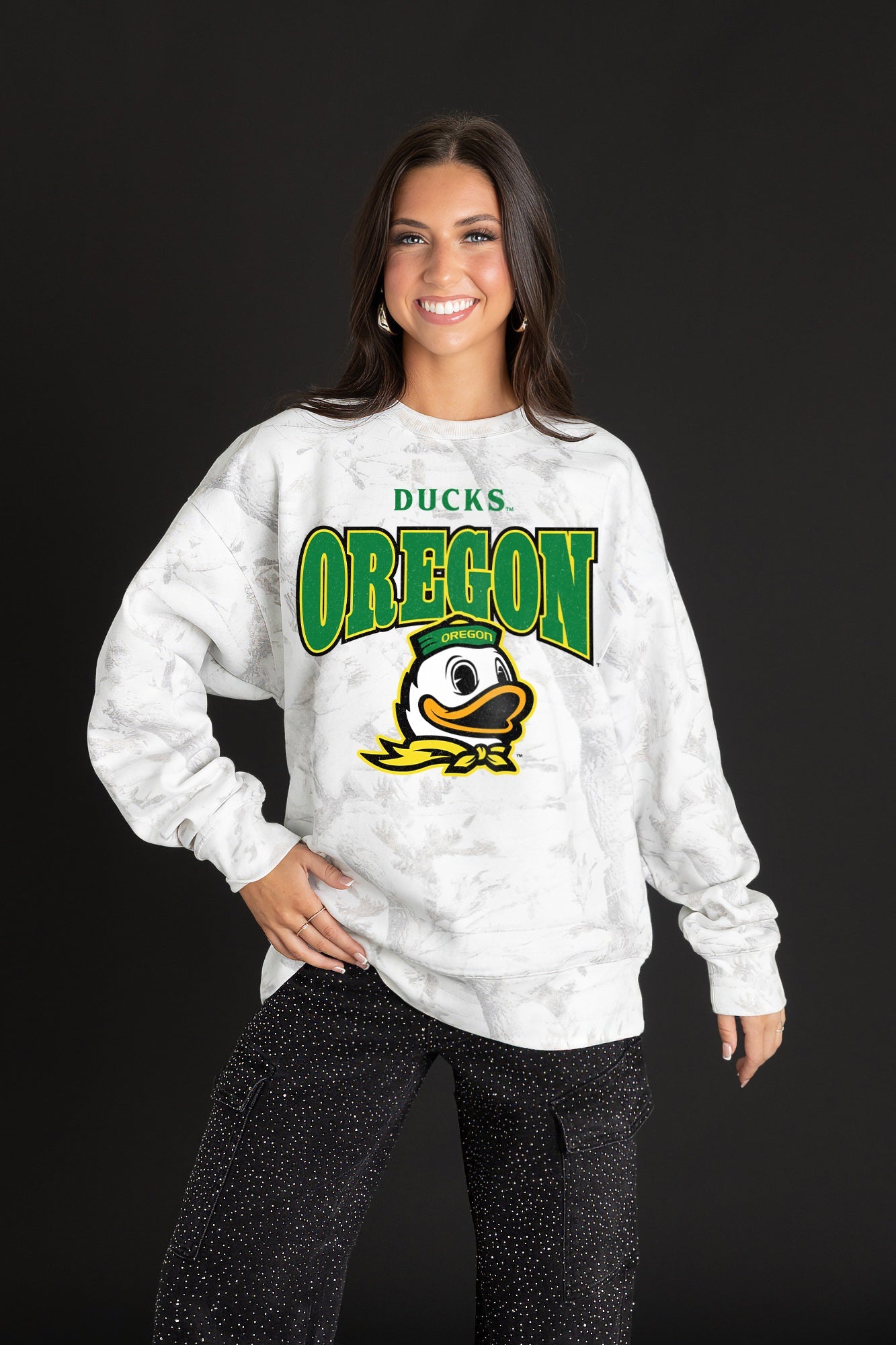 OREGON DUCKS RALLY READY PREMIUM DROP SHOULDER PULLOVER