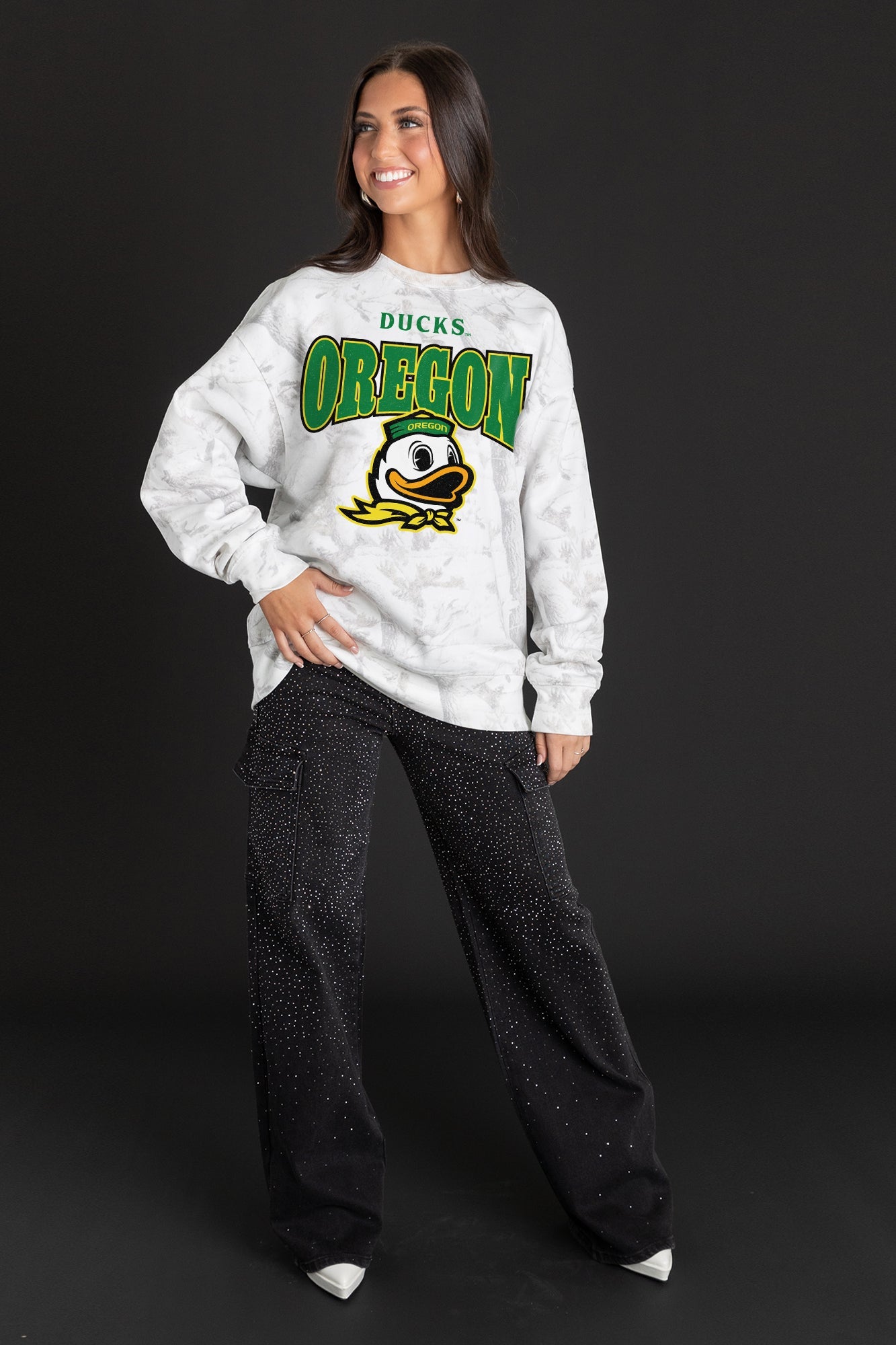 OREGON DUCKS RALLY READY PREMIUM DROP SHOULDER PULLOVER